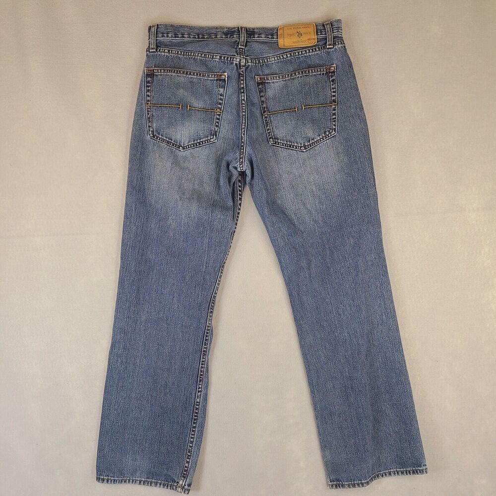 US Polo Assn. Jeans Mens 32x29.5 Blue Denim Straight‎ Leg Work Grunge Casual